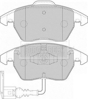 Комплект тормозных колодок, дисковый тормоз BORG & BECK BBP1876