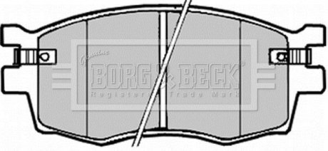 Гальмівні колодки, дискове гальмо (набір) BORG & BECK BBP1923