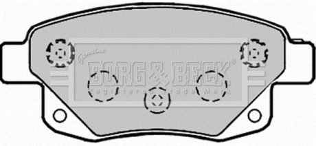 - Гальмівні колодки до дисків Ford Transit 06- BORG & BECK BBP1966