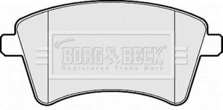 - Гальмівні колодки до дисків Renault Kangoo II 2008- BORG & BECK BBP2152 (фото 1)