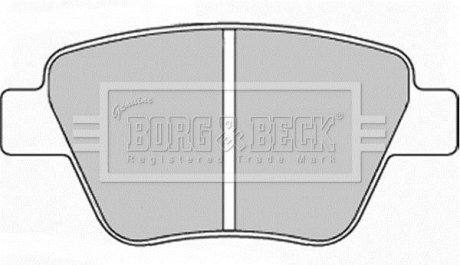 Комплект тормозных колодок, дисковый тормоз BORG & BECK BBP2242 (фото 1)