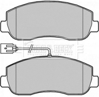 Комплект тормозных колодок, дисковый тормоз BORG & BECK BBP2266 (фото 1)