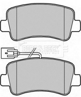 Комплект тормозных колодок, дисковый тормоз BORG & BECK BBP2267 (фото 1)