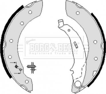 - Гальмівні колодки до барабанів Renault R90 approved BORG & BECK BBS6233