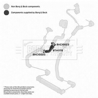 Фото автозапчасти патрубок BORG & BECK BTH1178