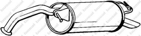 Глушник вихлопної системи задній TOYOTA YARIS 1.3 11.99-10.05 BOSAL 228-043 (фото 1)