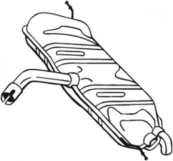 Глушник вихлопної системи задній Volkswagen GOLF PLUS, GOLF V 1.4 10.03-12.13 BOSAL 233-803