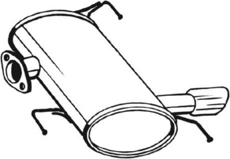 Глушник вихлопної системи задній BMW 3 (E90), 3 (E91) 1.6/2.0 12.04-06.12 BOSAL 247-009