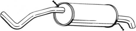 Глушник вихлопної системи задній SEAT CORDOBA; SKODA FABIA I, FABIA I PRAKTIK 1.2 07.01-12.07 BOSAL 278-233 (фото 1)