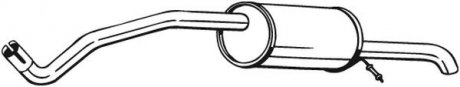 Глушник вихлопної системи задній SKODA ROOMSTER, ROOMSTER PRAKTIK 1.2 05.06-05.15 BOSAL 278-617 (фото 1)