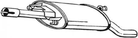 Глушник вихлопної системи задній VW GOLF II 1.8 08.88-07.91 BOSAL 279-653