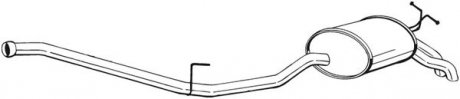Глушник вихлопної системи задній MERCEDES E (W210) 2.2D 06.98-03.02 BOSAL 287-087 (фото 1)