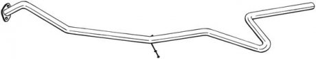 Вихлопна труба середн (x2190mm) FORD FIESTA V, FUSION; MAZDA 2 1.4D 11.01-12.12 BOSAL 965-375 (фото 1)