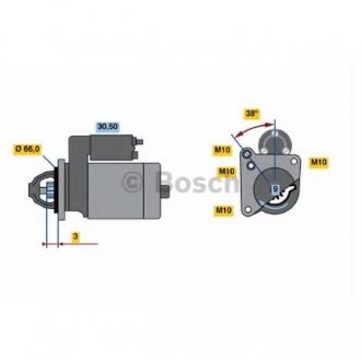 Фото автозапчастини стартер реставрація BOSCH 0 001 107 047