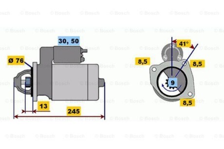 Фото автозапчастини стартер BOSCH 0001108048