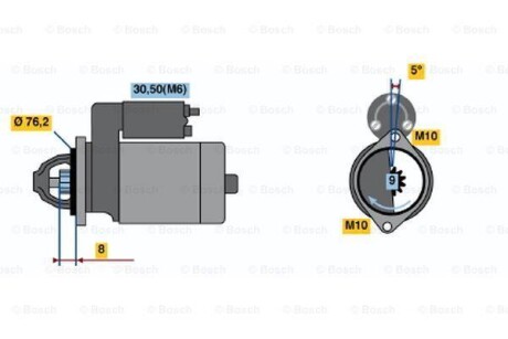 Фото автозапчасти стартер Реставрация BOSCH 0001108156