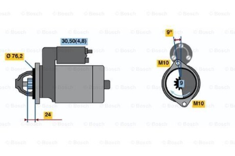 Фото автозапчасти стартер Реставрация BOSCH 0001108211