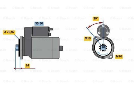 Фото автозапчастини стартер реставрація BOSCH 0001109399