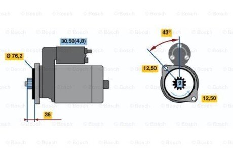 Фото автозапчастини стартер Реставрация BOSCH 0001120402