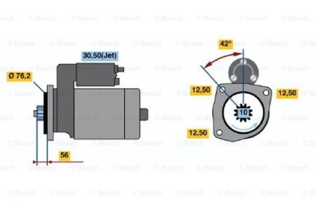 Фото автозапчасти стартер BOSCH 0001122400