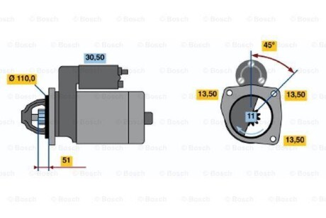 Фото автозапчастини стартер Реставрация BOSCH 0001231036