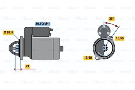 Фото автозапчастини стартер реставрація BOSCH 0001362309