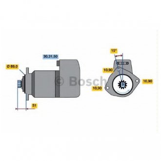 Фото автозапчастини стартер Claas (6614040) BOSCH 0001418016 (фото 1)