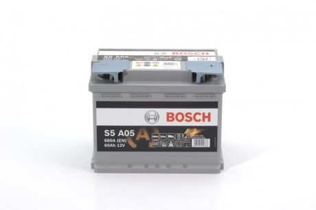 Аккумулятор 12V 60Ah/680A START&STOP AGM (P+1) 242x175x190 B13 (agm/стартер) BOSCH 0092S5A050