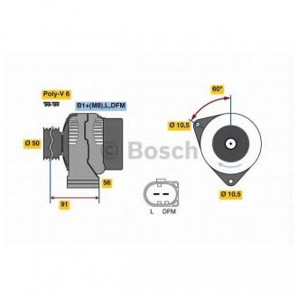 Фото автозапчастини генератор BOSCH 0124625032