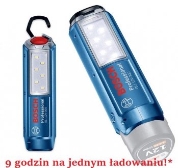 GLI 12V-300, светодиодная лампа (фонарик), для аккумулятора blue 10,8/12V (без зарядного устройства и аккумулятора) 9ч работы от аккумулятора 3Ah BOSCH 0 601 4A1 000 (фото 1)
