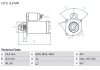 Фото автозапчасти стартер (12В, 2,2 кВт) FIAT CROMA; RENAULT 18, 18 VARIABLE, 21, 25, ESPACE I, ESPACE II, FUEGO, МАСТЕР I, SAFRANE I, TRAFIC 1.9D-2.5D 03.80-03.01 BOSCH 0 986 010 590 (фото 1)