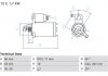 Фото автозапчастини стартер (12В, 1,7кВт) AUDI A4 ALLROAD B8, A4 B8, A5, A6 C7, Q5 2.0D 11.07-09.18 BOSCH 0 986 026 520 (фото 1)