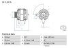 Фото автозапчастини генератор (14В, 90А) RENAULT CLIO III, CLIO IV, MODUS, TWINGO II, WIND 1.2-2.0 12.04- BOSCH 0 986 046 440 (фото 5)