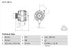 Фото автозапчастини генератор (14В, 90А) TOYOTA YARIS 1.0/1.3 08.99-09.05 BOSCH 0 986 049 211 (фото 1)