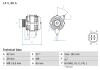 Фото автозапчастини генератор (14В, 80А) HONDA CIVIC VIII, JAZZ II, JAZZ III 1.2/1.3/1.4 03.02- BOSCH 0 986 080 570 (фото 2)