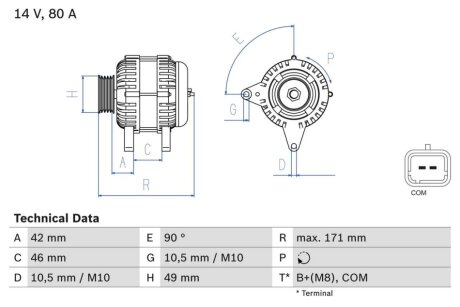 Фото автозапчастини автозапчасть BOSCH 0986082740