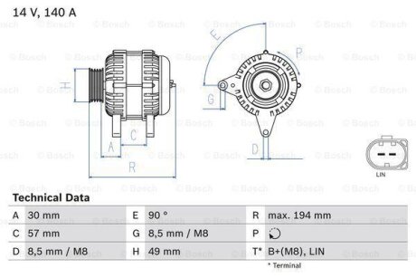 Фото автозапчастини автозапчасть BOSCH 0986083170