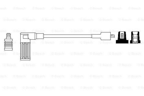 Кабель запалювання FIAT PANDA, PUNTO, TEMPRA, TEMPRA S.W.; LANCIA DEDRA, DEDRA SW, DELTA I, PRISMA 0.9-1.6 11.82-07.99 BOSCH 0 986 356 207