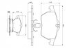 Комплект тормозных колодок передняя OPEL ASTRA G, ZAFIRA A; SAAB 900 II, 9-3, 9-5 1.6-3.0D 07.93-12.09 BOSCH 0 986 424 488 (фото 1)