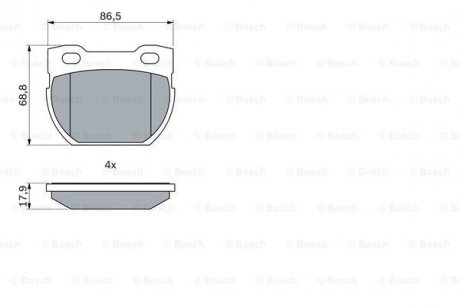 Фото автозапчасти klocki ham. land rover defender 2.8 98- BOSCH 0986424606