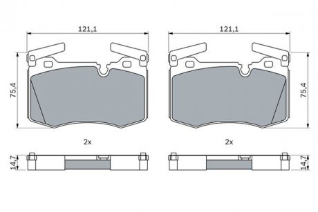 Комплект тормозных колодок передний MINI (R56), (R57), (R58), (R59), CLUBMAN (R55) 1.6 11.06-06.15 BOSCH 0986424918