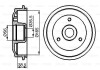 Фото автозапчасти тормозной барабан задний CITROEN AX, SAXO; PEUGEOT 106 I, 106 II 1.0-Electric 07.86-07.04 BOSCH 0 986 477 118 (фото 1)