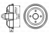 Фото автозапчастини гальмівний барабан задня OPEL CORSA C 1.0-1.7D 09.00-06.12 BOSCH 0 986 477 134 (фото 1)