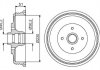 Фото автозапчастини гальмівний барабан задній SEAT INCA; Volkswagen CADDY II 1.4-1.9D 11.95-01.04 BOSCH 0986477178 (фото 1)