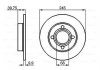 Фото автозапчастини диск гальмівний задня ліва/права AUDI 80 B2, 80 B3, 80 B4, 90 B2, 90 B3, COUPE B3 1.8-2.8 08.82-12.96 BOSCH 0 986 478 216 (фото 1)