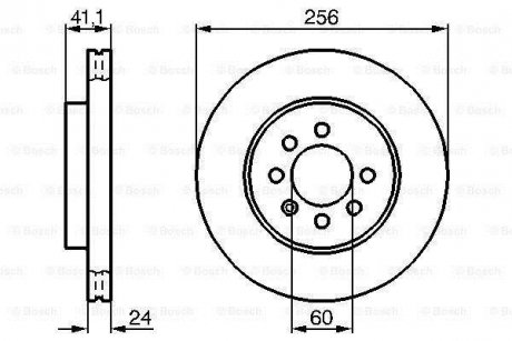 Гальмівний диск передня ліва/права (з гвинтами) DAEWOO NUBIRA 1.6/2.0 05.97- BOSCH 0986478286