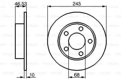 Тормозной диск задняя левая/правая AUDI 100 C3, 200 C3, A8 D2 2.1-4.2 08.83-09.02 BOSCH 0 986 478 315