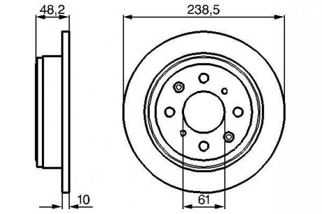 Гальмівний диск задня ліва/права (з гвинтами) HONDA ACCORD III, CIVIC IV, CIVIC VI, CONCERTO, CRX II, PRELUDE III; ROVER 200, 200 II, 25 I, 400, 400 II, 45 I, COUPE 1.1-2.0D 11.85-05.05 BOSCH 0 986 478 350 (фото 1)
