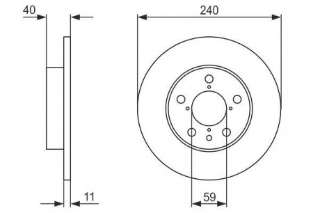 Тормозной диск задняя левая/правая (с винтами) ALFA ROMEO GTV, SPIDER 1.8-3.2 09.94-10.05 BOSCH 0 986 478 444