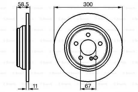 Гальмівний диск задня ліва/права (високовуглецевий) MERCEDES S (C215), S (W220) 2.8-5.0 10.98-03.06 BOSCH 0 986 478 472 (фото 1)